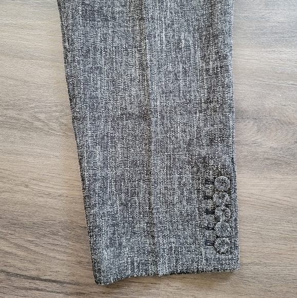 Club Monaco Black Gray Mix Self-Cover Button Pant Size 10 - Picture 4 of 16